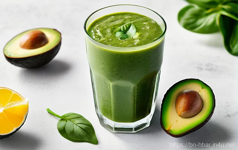 홈바텐더 스무디 칵테일 - A close-up, artful photograph showcasing two exquisitely presented smoothie cocktails on a rustic wo...